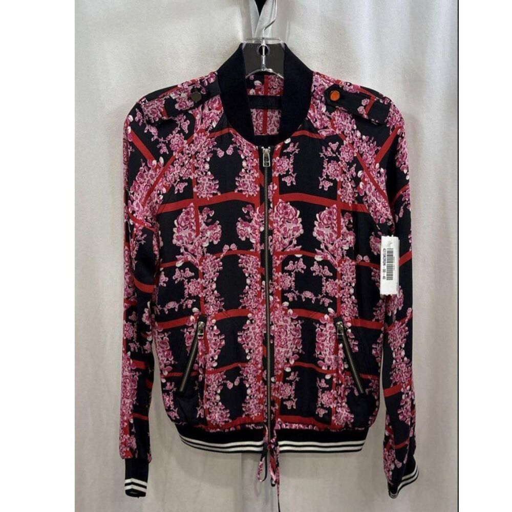 ✨ L.A.M.B. Silk Floral Varsity Bomber Jacket Size 2 ✨